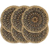 Podmetači 6 kom tamnoplavi 38 cm okrugli od jute | shoptok.hr