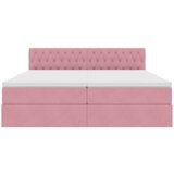  Postelja s shranjevanjem z vzmetnico Roza 100 x 200 cm, (5000101285) | Shoptok.si