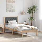  Krevetna konstrukcija Tamno siva 75 x 190 cm Čvrsto borovo drvo | shoptok.hr
