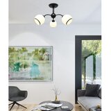 Candellux Lighting Crno-bijela stropna svjetiljka sa staklenim sjenilom 56x56 cm Marinen – | shoptok.hr