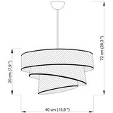 Opviq lights Siva/u srebrnoj boji viseća svjetiljka s tekstilnim sjenilom ø 40 cm Couper – | shoptok.hr
