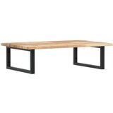  Zidna polica za umivaonik od čelika i masivnog bagremovog drva Smeđa 60 x 50 x 2 cm | Shoptok.si