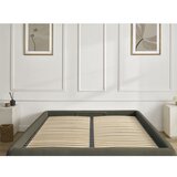 Bobochic Paris Tamno zeleni tapecirani bračni krevet s prostorom za odlaganje/bez uzglavlja s podnicom 160x200 cm Inera – | shoptok.hr