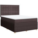 Maison Chic Box spring postelja - Vzmetna postelja z vzmetnico temno rjava 140x200 cm blago SL11549, (21904703) | Shoptok.si