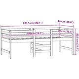  Okvir kreveta bez madraca 90 x 200 cm od masivne borovine | shoptok.hr