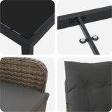 vidaXL 9 delni vrtni jedilni set s blazinami siva poli ratan | Shoptok.si
