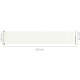 vidaXL Zložljiva stranska tenda za teraso 117x600 cm krem | Shoptok.si