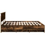  Krevetna konstrukcija s uzglavljem Dimljeni hrast 180 x 200 cm | Eponuda.ba