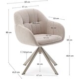 Kave Home Bež jedilni stol Dorina – | Shoptok.si