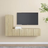  3-dijelni set TV ormarića boja hrasta sonome konstruirano drvo Cene