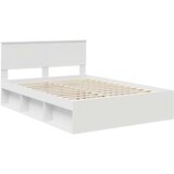  Konstrukcija postelje Bela 140 x 200 cm Masivno borovo les, (5000103274) | Shoptok.si