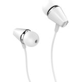 hoco. Slušalke z mikrofonom, 3,5 mm, dolžina kabla 1,2 m, bele - M55 Memory sound White | Shoptok.si