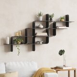 Umbra Črna večnivojska polica iz masivnega kavčukovca 62 cm Montage – | Shoptok.si
