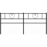  Metalno zamjensko uzglavlje crno 200 cm | shoptok.hr