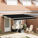  Skrovita tenda Crna 400 × 300 cm Poliester i aluminij | shoptok.hr