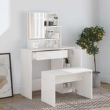  Set toaletnog stolića sjajni bijeli 86,5x35x136 cm | shoptok.hr