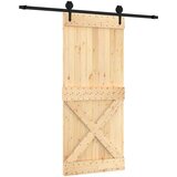  Klizna vrata s priborom za montažu 90 x 210 cm masivna borovina | shoptok.hr