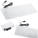 VERKGROUP Tanka vodoodporna USB silikonska tipkovnica – zložljiva 35cm bela, (20404654) Cene