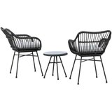 Venture Home Viga vrtni lounge set, crni Slike