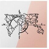 Wallity Zidna dekoracija Mapa svijeta Metalni Dekor 2, 111 x 74 cm, Crna | Eponuda.ba