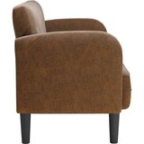  Dvosjed kauč smeđa 110 cm umjetna koža | shoptok.hr