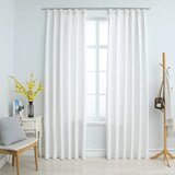 vidaXL Zatemnitvene zavese z obešali 2 kosa umazano bele 140x175 cm, (20767575) Cene
