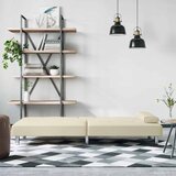  Kauč na razvlačenje s držačima za čaše krem od umjetne kože | shoptok.hr