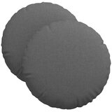  Jastučići za sjedenje 2 pcs Tamno siva Ø40 x 13 cm tkanina | shoptok.hr
