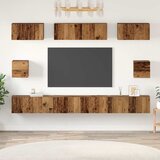 vidaXL Set TV stalka 8 pcs Staro drvo Srednja 30.5 x 30 x 30 cm | shoptok.hr
