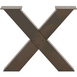  Noge za stolić X-oblika 2 kom prirodni čelik 50x(42-43)cm čelik | shoptok.hr
