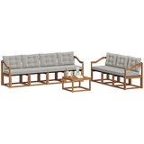  Set vanjskih sofa 8 kom. Prirodna i svijetlo siva | shoptok.hr
