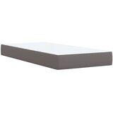  s oprugama i madracem sivi 90 x 190 cm od umjetne kože | shoptok.hr