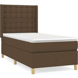  Box spring postelja z vzmetnico temno rjava 80x200 cm blago, (20930191) | Shoptok.si