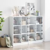  Regal za knjige s vratima bijeli 136 x 37 x 109 cm drveni | shoptok.hr