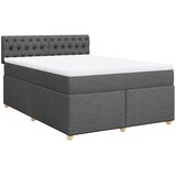  Krevet s oprugama i madracem tamnosivi 140x190 cm od tkanine | shoptok.hr
