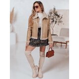 DStreet Kurtka damska SHEREB skórzana khaki | Shoptok.si