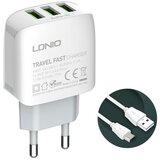 Ldnio kućni punjač A3312 3xUSB 5V 3.4A 17W sa micro usb kablom beli Cene