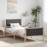 vidaXL Krevetna konstrukcija Tamno siva 90 x 200 cm tkanina Cijene
