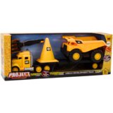  Set građevinskih vozila - kiper + šleper - žuti | Shoptok.si