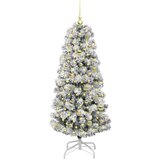  Umjetno božićno drvce s nogom Zelena i bijela 150 cm | shoptok.hr