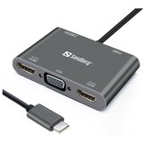 Docking station Sandberg USB-C - 2xHDMI/VGA/USB 3.0/USB C PD 136-35 cene