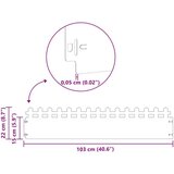 vidaXL Robniki za trato 20 pcs Oljčno zelena 103 x 0,05 x 22 cm Jeklo | Shoptok.si