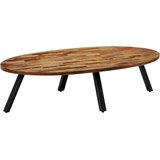 Furnova Klubska mizica iz trdne predelane tikovine ovalna 120x60x30 cm, (21914278) Cene