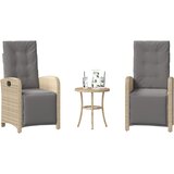  3-dijelni bistro set s jastucima miješane bež boje poliratan | shoptok.hr