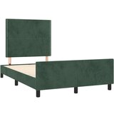  Posteljni okvir z vzglavjem temno zelen 120x200 cm žamet | Shoptok.si