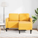 SOFA 2-sjed s ležaljkom u obliku slova L svijetložuta 125cm lan Cijene