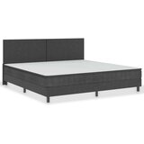 vidaXL Krevet od tkanine s oprugama tamnosivi 200 x 200 cm | shoptok.hr