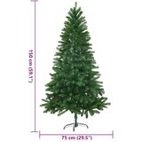  Umjetno božićno drvce s realističnim iglicama 150 cm zeleno | shoptok.hr