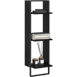 vidaXL Polica na zidu Crni hrast 30 x 25 x 100 cm Konstruirano drvo | shoptok.hr
