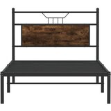  Posteljni okvir brez vzmetnice dimljen hrast 107x203cm inž. les, (21829082) | Shoptok.si